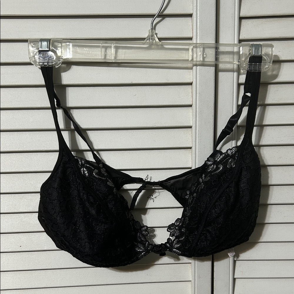 Vintage Victoria's Secret Black Lace Bra
